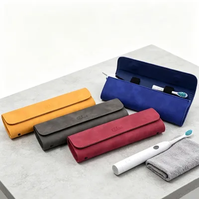 Bestpackaging Luxury Custom Electric Toothbrush Travel Leather Case Portable Toothbrush Storage Bag Factory OEM ODM GRS BSCI