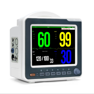 12 Inch Hospital Clinic Vital Signs Monitor Medical Equipment Icu Ccu Module Patient Monitor, Standard 5-para, Black/White