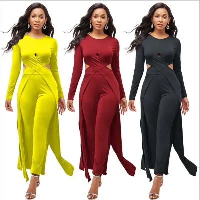 W9323-European 3colors Women's Autumn Winter 2 Piece Hoodie Sweater Jogging Suit Two Piece Set