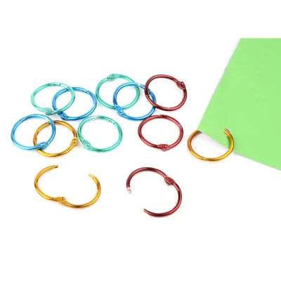 hot best selling 25MM size colorful book rings ,1"Inch colored binder clips ring Green, Eco-friendly quality key ring