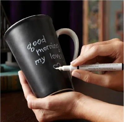 Porcelain Writing Mug Has Pen