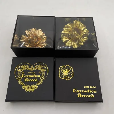 New Design Gift Flower Hand Made Artificial Carnation Flower Head Brooch for Mother's Day