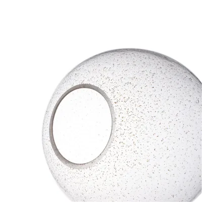 Hand Made Transparent Round Golden Pieces Inside Glass Globe Lamp Cover Lighting Shade with Flat Openning