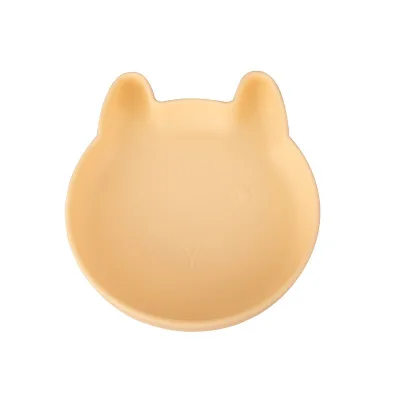 New Design Food Grade Silicone Baby Feeding Plate Customize Silicone Animal Bear Shape Plate