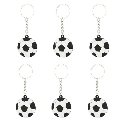 Wholesale Football Keychains Soccer Ball Sports Ball Keychains for Boys School Carnival Reward Football Party Bag Gift Fillers