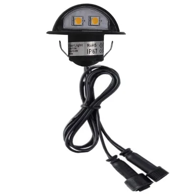 12V 24V 0.4W IP65 Low Voltage Half Moon Eyelid LED Deck Rail Step Stair Fence Lights Wall Lamp Garden Deck Light Kits