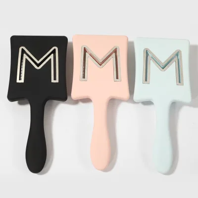 Large Square Anti-Static Ionic Hair Comb with Convenient Portable Nylon-Plastic Handle for Home or Salon Use