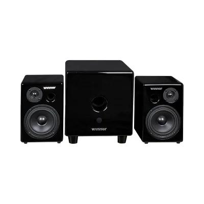 ToneWinner Wooden Wireless 2.1 Channel High Pitch 4'' Middle Bass Home Theater Multimedia Bookshelf Computer Desk Speaker System