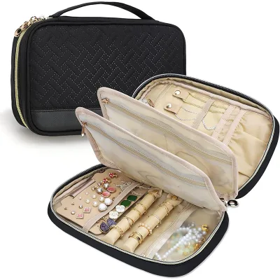Folding Jewelry Storage Bag Multi-functional Earrings Bracelet Necklace Jewelry Box Oxford Cloth Portable Jewelry Box