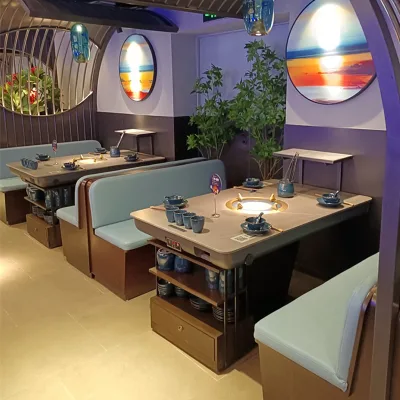 Manufacturer Wholesale Tables for Hot Pot Customized Sizes Commercial Wholesale Restaurant Furniture