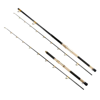 Hot Deep Sea Offshore Boat Fishing Rod Handmade Electric Winch Rod Solid Bottom Cod for Trolling Durable Heavy EVA Rubber Handle
