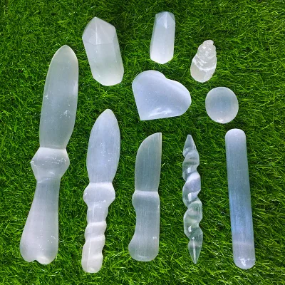 Wholesale Natural Gemstone Raw Healing Charging Plate Carved Love