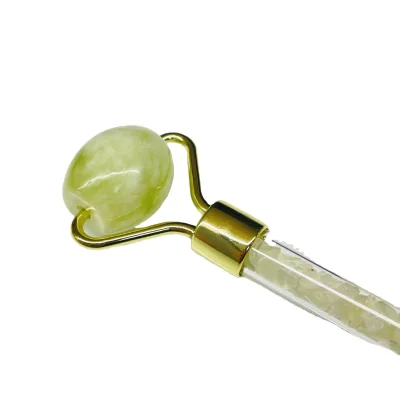 2026 Custom Anti Aging New Jade Natural Green Facial Jade Roller With Jade Roller Set