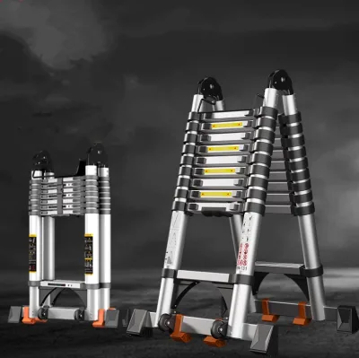 Modern Single Straight Aluminum Ladder Multifunction High Strength Climbing Stools for Home Apartment Workshop Use