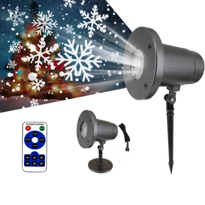 Christmas Snowflake Laser Light Snowfall Projector IP65 Moving Snow Outdoor Garden Laser Projector Lamp