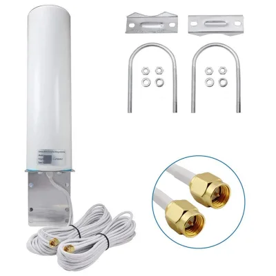 QIYUNTONG Outdoor Omni-directional Cylindrical Barrel Antenna 2G/3G/4G/5G High Gain Mobile Phone Signal Amplifier Communication