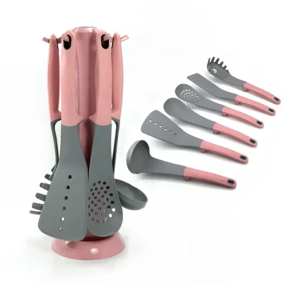 Hot Sale Manufactures Kitchen Tools Set Silicone Cooking Utensils Kitchen Cookware Accessories with Holder