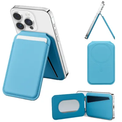 Wholesale Pu leather magnetic card holder with standing function for phone