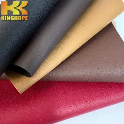 Embossed Tiny Litchi Texture Full Impregnated PU Leather Synthetic Leather Material for Shoe Upper