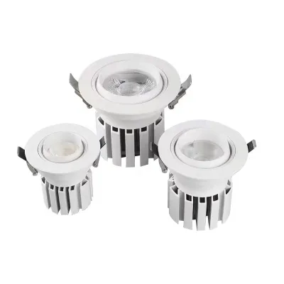 High Quality Indoor Round Cob Small Cabinet Led Spot Lamp Led Mini Downlight Anti Glare Surface Recessed 7w 12w Ceiling Light