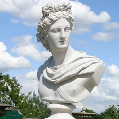 Hot Selling Customized Size Carved Marble Sculpture Bust Roman Statue Head