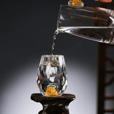 Light Luxury Wine Glass Premium Baijiu Cup High Aesthetic Crystal Glass Shot Glass for Home Spirits Tasting Small Wine Cup