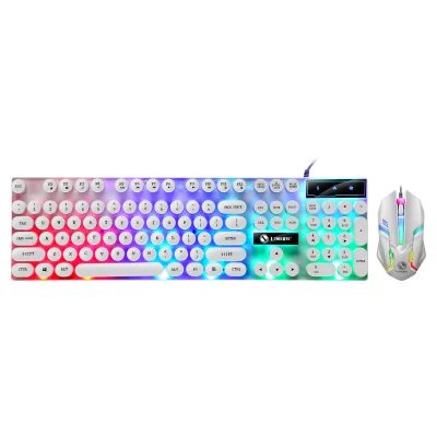Gaming Keyboard Mouse Combo with Headset Wired LED Backlit Keyboard & Mouse Set Designed for PC Gamers & Esports Use