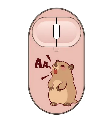 Customized OEM Wholesale Cute Cartoon 2.4G Wireless Silent Switch Battery Powered Portable Mini Computer Mouse for Laptop PC