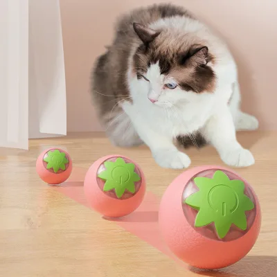 Cat Toy Intelligent Electric Rolling Ball Grinding Teeth Cleaning Teeth Interactive Relief Pet Silicone Toy Ball Spot Wholesale