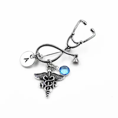 New Design Hot Selling Stethoscope Brooches for Doctor Nurse