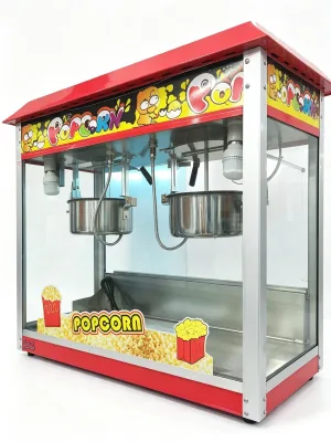 Double Pot Popcorn Machines for Sale,Electric Popcorn Maker for Snack Shop