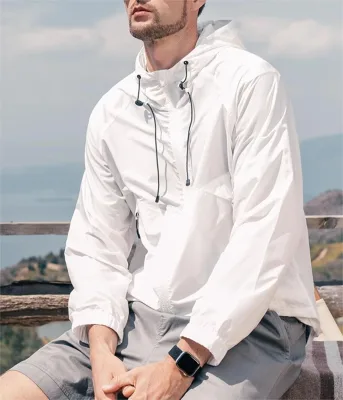 Durable Design, B2B Custom - Made Mens Running - Style Sun - blocking Jacket with Kangaroo Pocket