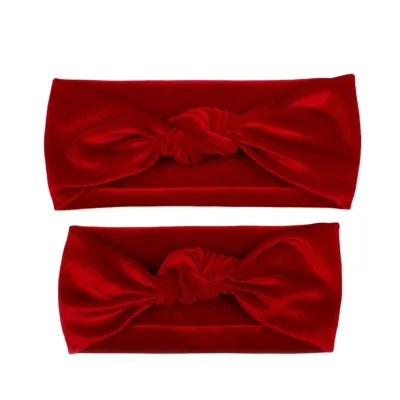 Custom Cute Bow Butterfly Adjustable Elastic Headband Makeup Hairband Mommy and Me Headband Set