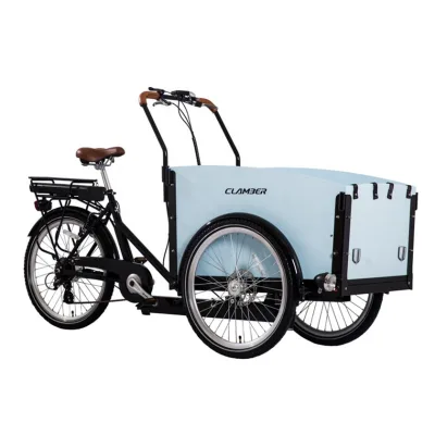 Electric Cargo Bike Tricycle with Aluminum Alloy Frame and 36V Lithium Battery Belt Drive Open Body Type for Passengers