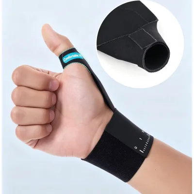 High Quality Sports Training Gym Fitness Lightweight Compressive Unisex Thumb Wrist Brace Support for Tennis Badminton
