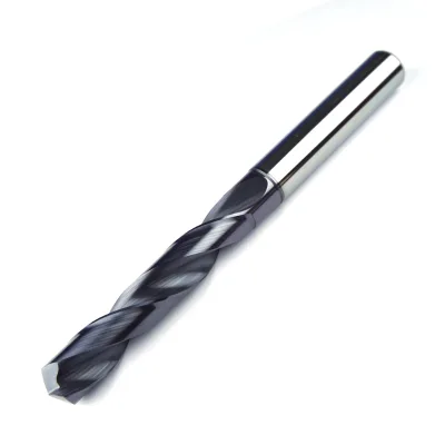 Tungsten Carbide 2 Flute Step Drill Bits with Coolant 30 Degree Helix ISO9001 Certified for CNC Machining