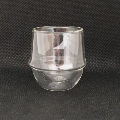 Double Wall 80ml Crystal Clear Glass Cocktail Glass High Temperature Resistant Party Use Ice Drinking Bar Cup