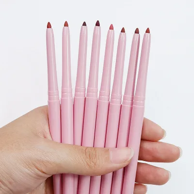 Low Moq Private Label Dark Brown Cream Lip Liner Waterproof Matte Cream Lasting Matte Brown Twisting Crayon Lipliner Pencil
