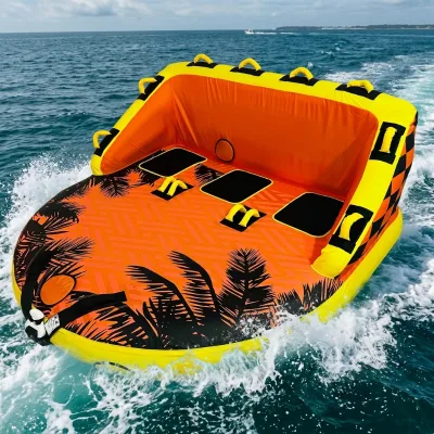 Water Towable Inflatable Sofa Motorboat Floats for Multiple People Sea Surfing