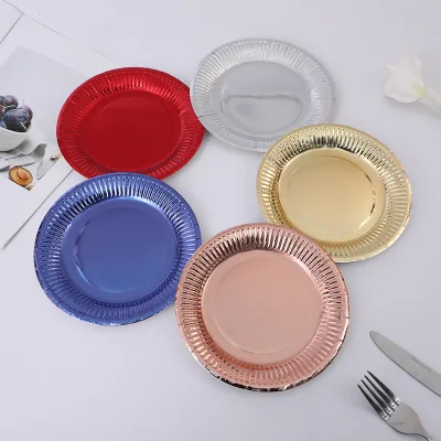 rainbow customized sizes Holographic Paper Plates