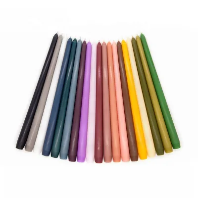 Morandi Color Long Pole Scented Sweet Wedding With Hand Gift Banquet Dinner Gradient Wax Stick Candle