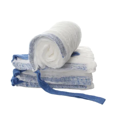 Medical EO Sterile Gauze Abdominal Pad 30 X30 - 4 Ply , 17 Thread Pre-washed with X-ray Line Blue with Loop