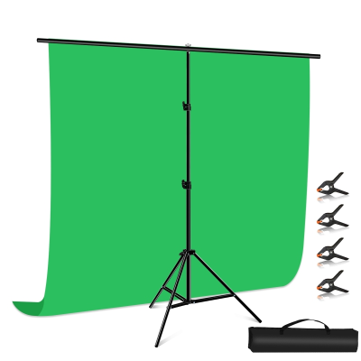 Hot Selling T-Shape Photo Photography Background With Backdrop Stand, PULUZ 2x2m Camera Green Backdrop Photography Background