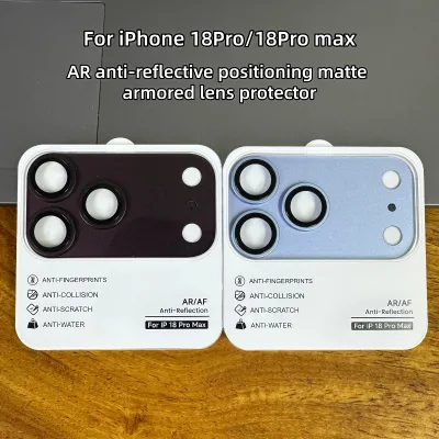 PVD Two Color Matte Metal Base Lens Protector Easy Install AR Anti Reflection Clear Camera Lens Glass Film for iPhone 18 Pro Max