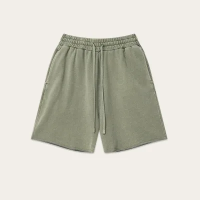 2025 Summer American Street Fog Color Basic Edition Blue Pattern Pentagram Pants Curled Edge Casual Loose Shorts Men's Trendy