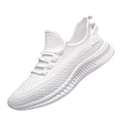 Men's Summer Casual Sneakers Trendy Versatile Breathable Mesh Shoes with PU EVA Lace-Up Insole Plastic Outsole-Factory Wholesale