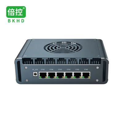 BKHD Hot Sale Fan Design G31F 6L Firewall Appliance Celeron N100 Industrial MINI PC Pfsense