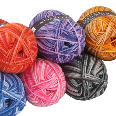 200g Milk Cotton Yarn 3ply Wholesale High Quality Fancy Sock Yarn