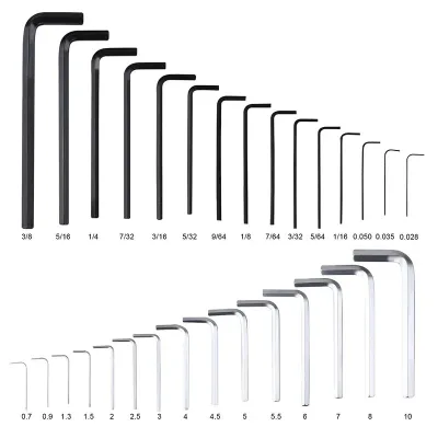Allen Hex Key L Type Wrench 1.5mm 2mm 2.5mm 3mm 4mm 5mm 6mm 8mm 10mm