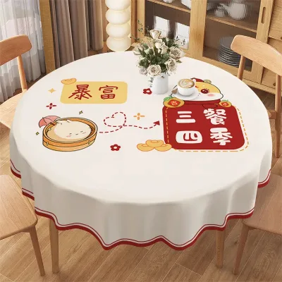 OEM Customization High Quality PVC Tablecloth Wash-Free Waterproof Oil-Resistant Disposable Table Covers for Home Use